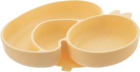 Žltý silikónový detský tanier 19x19,5 cm Chicken – Orion