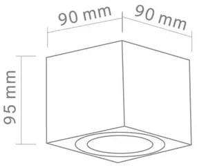 Minimalistiké bodové svietidlo Lago IP44 biela