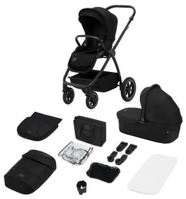 Lionelo - Kombinovaný kočík 2 v 1 MERIL Black Onyx