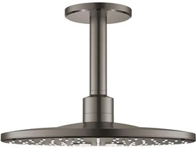 GROHE Rainshower SmartActive horná sprcha 2jet, priemer 310 mm, s prívodom zo stropu 142 mm, kartáčovaný tmavý grafit, 26477AL0