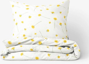 Goldea bavlnené posteľné obliečky - púpavy 200 x 200 a 2ks 70 x 90 cm