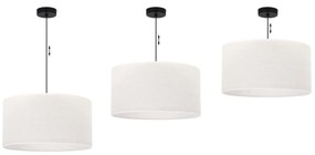 Závesné svietidlo Juta, 1x biele jutové tienidlo, (fi 45cm), b