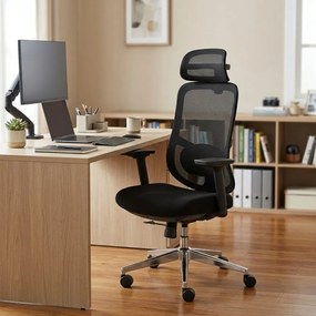 Kancelárska ergonomická stolička Neoseat ALLY — čierna, nosnosť 150 kg