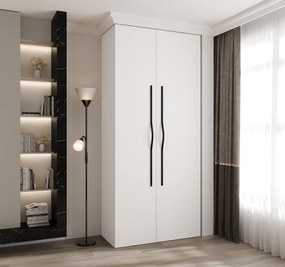 Šatníková skriňa 110 cm Carmela 40-2 (biela + čierna). Akcia -21%. Vlastná spoľahlivá doprava až k Vám domov. 1126549