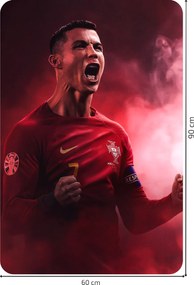 Cristiano Ronaldo 3 - textilná nálepka na stenu