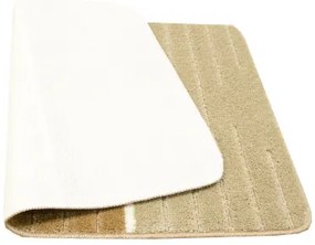 Kúpeľňový koberček COMO béžový / krémový, pruhy