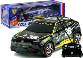 LEAN Toys Diaľkovo ovládané športové auto s ovládačom R/C, čierne