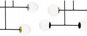 Stropné svietidlo FLORENCE, 2x biele sklenené tienidlo, (výber zo 4 farieb uchytenia)