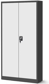 Skriňa Jan kovová antracit/biela