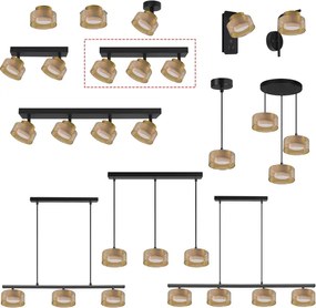 Brilagi - Bodové svietidlo AURA LUX 3xGX53/30W/230V čierna/zlatá