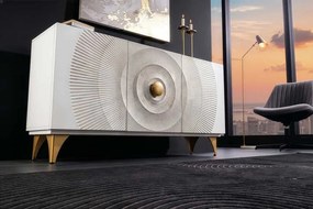 Dizajnová komoda Venetia 140 cm biele mango