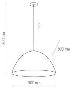 TK-LIGHTING Závesné moderné osvetlenie FARO, 1xE27, 60W, okrúhle, čierne