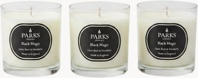 Ručne vyrobené vonné sviečky Black Magic (Lime, Basil & Mandarin), 3 ks