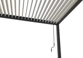Záhradná hliníková pergola do steny 4x3 m (antracit)
