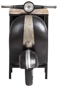 furniture-nabytek.cz - Masívny toaletný stolík Scooter z mangového dreva a kovu, lakovaný, čierny
