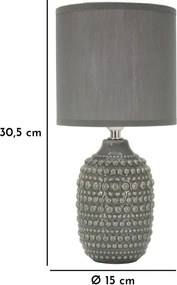 Stolná lampa Points 30,5 cm sivá