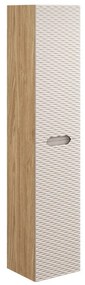 Vysoká závesná kúpeľňová skrinka Ocean 2D dub olejovaný/béžová