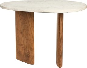 Odkladací stolík s mramorovou doskou 37x56 cm Tanda – White Label