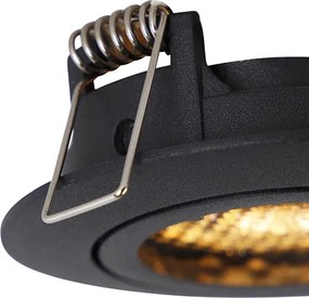 Inteligentné zapustené bodové svietidlo čierne vrátane WiFi GU10 nastaviteľné - Ude Honey