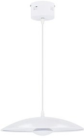 Biele LED závesné svietidlo s kovovým tienidlom Lund – Candellux Lighting