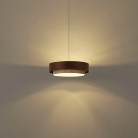 Moderné závesné svietidlo tmavý bronz s sivohnedou farbou 50 cm 3-Lights - Drum Duo