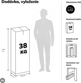 Kancelársky regál otvorený s tyčou na oblečenie, do recepcie a čakárne, kovový, antracitový/orech, 800x2200x400 mm: ARIEL Eco Design