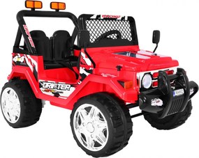 Ramiz Terénny akumulátorový Raptor Drifter pre deti Červený + diaľkové ovládanie + pomalý štart + EVA + zvuky Svetlá