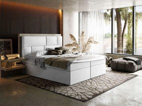 Čalúnená manželská posteľ s matracom ZAYNAH 140 x 200 cm