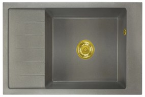 Kuchynský drez Lurano (sivá) (s 1 otvorom pre batériu) (L). Vlastná spoľahlivá doprava až k Vám domov. 1066126
