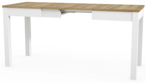 Jedálenský stôl Omega 03 (dub riviera + biela) (pre 4-6 osôb). Vlastná spoľahlivá doprava až k Vám domov. 1082830