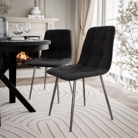 ROZKLADACÍ JEDÁLENSKÝ STÔL SALOME ČIERNY 100 / 140cm