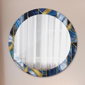 Okrúhle ozdobné zrkadlo Moderný mramor fi 80 cm