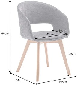 Stolička Nordic Star starožitná šedá