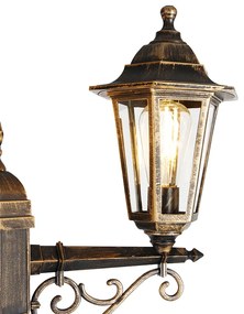 Inteligentný vonkajší lampáš zlatý s 3 svetlami vrátane WiFi ST64 - New Haven