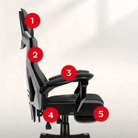 Herná stolička Combat 3.1 Grey