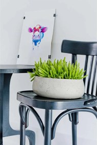 Dekoračná miska PERA, sklolaminát, Ø 24 cm, béžová