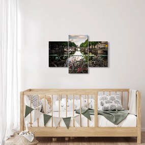 Obraz bicykla v meste (90x60 cm)
