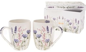Darčeková súprava 2 porcelánových hrnčekov Letná lúka 350 ml