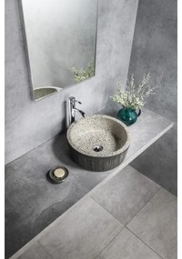 Sapho - Umývadlo na dosku PRIORI pr. 41 cm biela/šedá