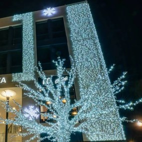 DECOLED Svetelný záves LED, 1x5 m, ľadovo biely, 500 diód, IP67