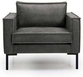 Tmavosivé kreslo z imitácie kože Rate - Scandic