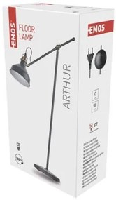 Stojací lampa ARTHUR 150 cm tmavě šedá