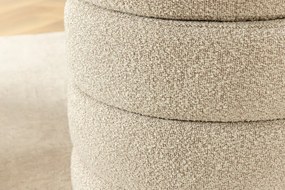 Taburetka VOQUE 50cm buclé taupe s úložným priestorom