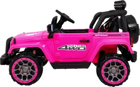 Ramiz Detské terénne auto Full Time 4WD ružové na diaľkové ovládanie + pohon 4x4 + LED audio + úložný priestor