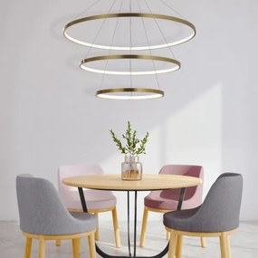 LED Luster na lanku LEA LED/60W/230V 4000K pr. 80 cm zlatá