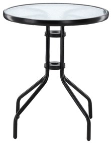 Balkónový set: 2 Stoličky a stolík - čierny