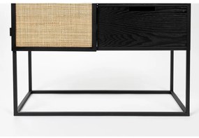 Čierna ratanová vinotéka na 16 fliaš, 80x175 cm Guuji - White Label