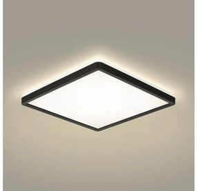 Brilagi - LED Kúpeľňové svietidlo ULTRA SLIM LED/24W/230V 42x42 cm čierna IP54 BRI235