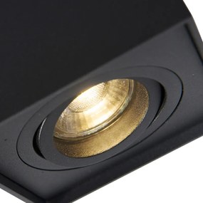 Bodové svetlo čierne nastaviteľné - Quadro 1 up