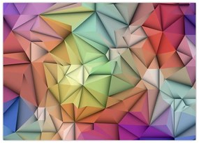 Sklenený obraz - Polygonálna abstrakcia (70x50 cm)